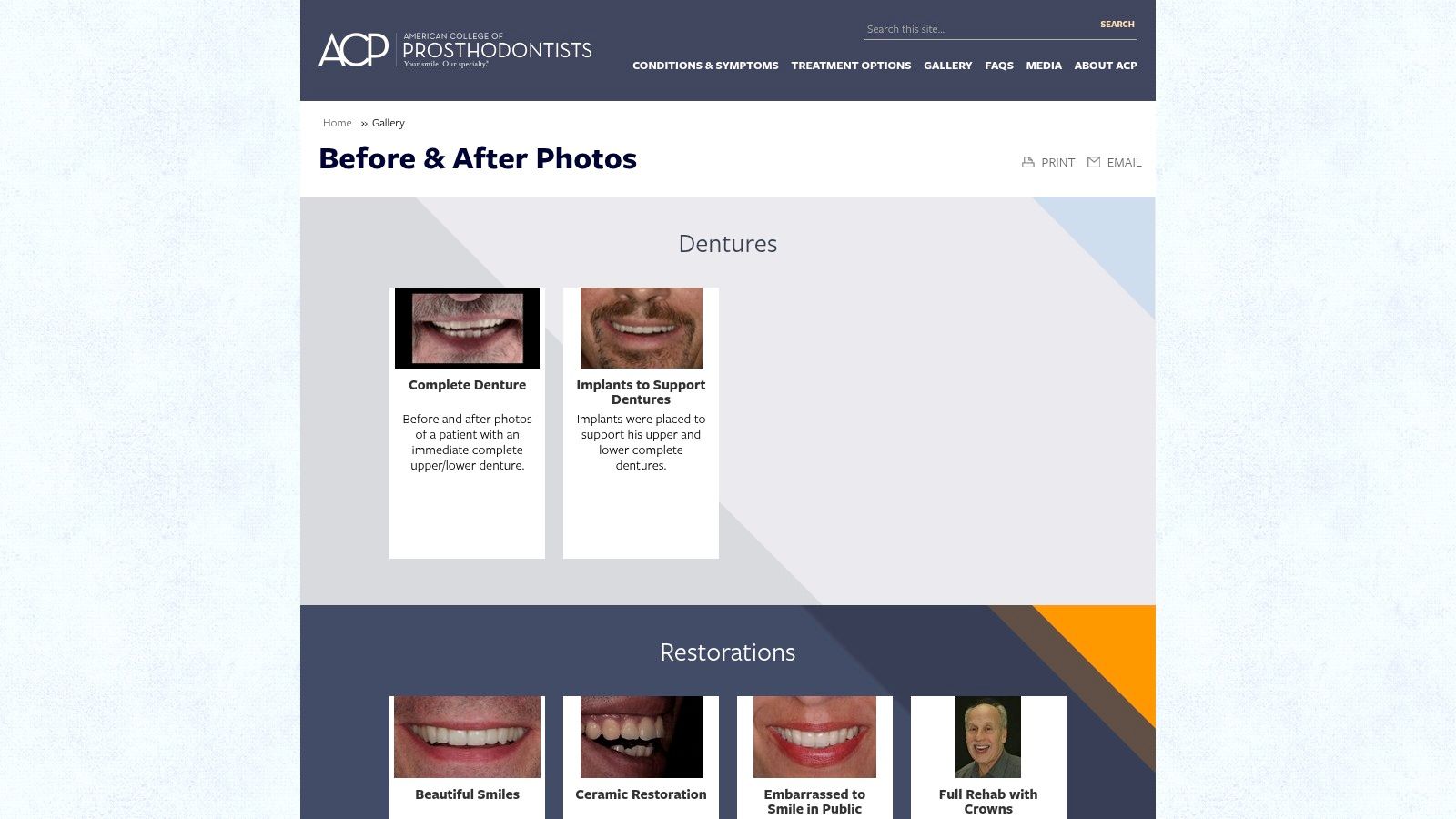 American College of Prosthodontists Photo Gallery