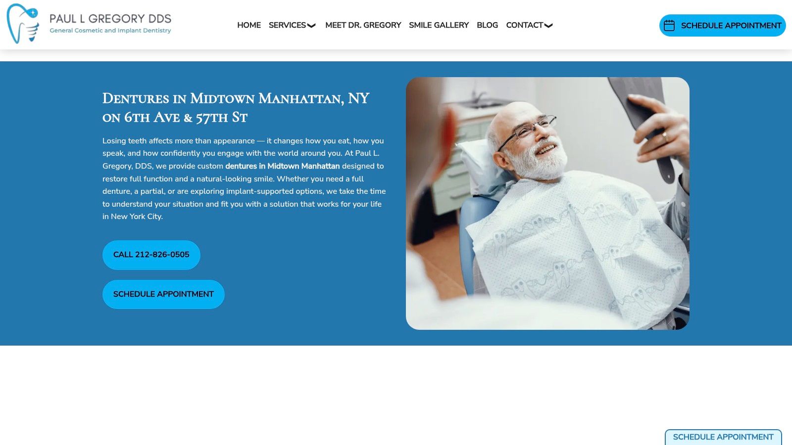 Dentures Manhattan NYC from Dr. Paul Gregory, DDS